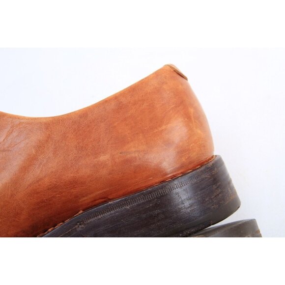 Lidfort for Barney's Mens Leather Lace Up Shoes Brown Tan Mens Sz 9 - Picture 14 of 16